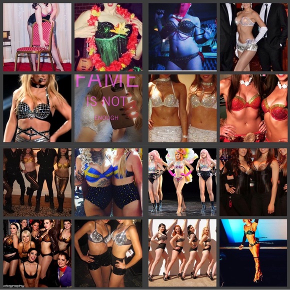 Rhinestone Double Colour Glam Bling Red & Crystal Bra Top All Sizes New - Picture 10 of 11